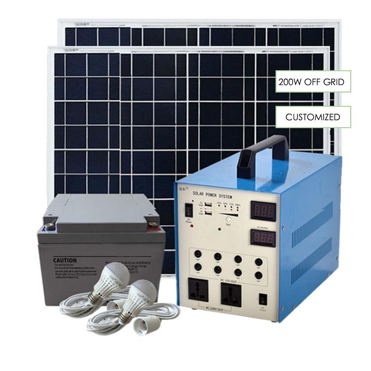 200w DC12V Sistema de energía solar para hogares.